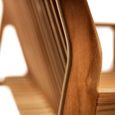 FDB Møbler M11 Sammen 3-Pers. Garden Bench With Backrest, Solid Nature Oiled Teak