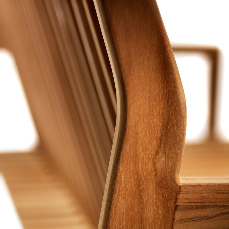 FDB Møbler M12 Sammen 2 Pers. Garden Bench With Backrest, Solid Nature Oiled Teak