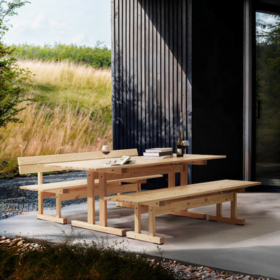 FDB Møbler M15 Ermelunden Bench Without Backrest, Nature Oiled Pine
