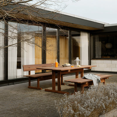 FDB Møbler M15 Ermelunden Bench Without Backrest, Nature Oiled Thermo Ash