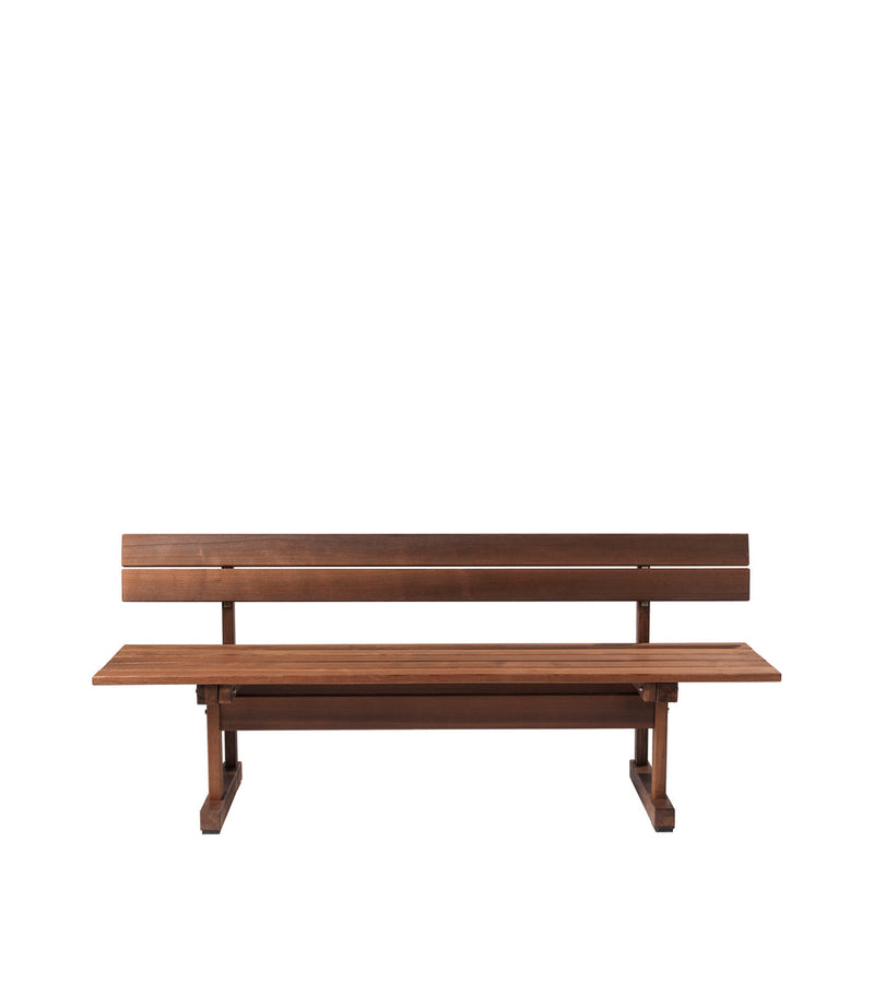 FDB Møbler M16 Ermelunden Bench With Backrest, Nature Oiled Thermo Ash