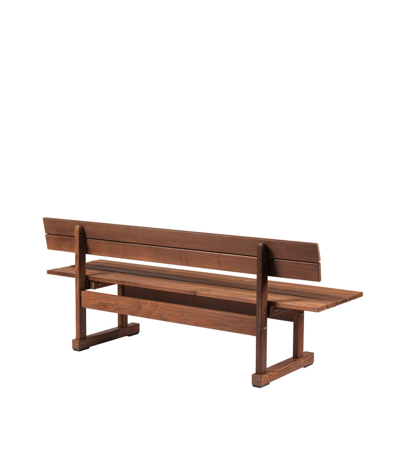 FDB Møbler M16 Ermelunden Bench With Backrest, Nature Oiled Thermo Ash