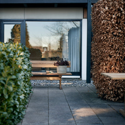 FDB Møbler M16 Ermelunden Bench With Backrest, Nature Oiled Thermo Ash