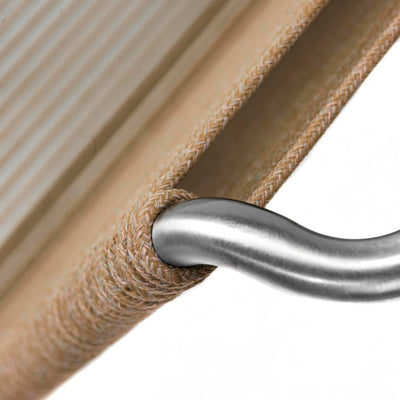 FDB Møbler M20L Teglgaard Lounge Cord Chair, Stainless Steel/Brushed Brown