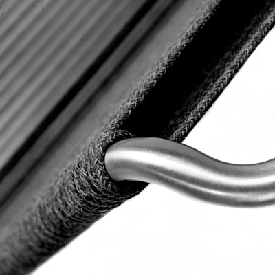 FDB Møbler M20L Teglgaard Lounge Cord Chair, Stainless Steel/Brushed Black