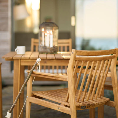 FDB Møbler M3 Sammen Garden Table, Solid Nature Oiled Teak, Small