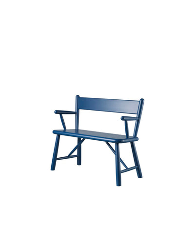 FDB Møbler P11 Children's Bench, Solid Blue Painted Beech