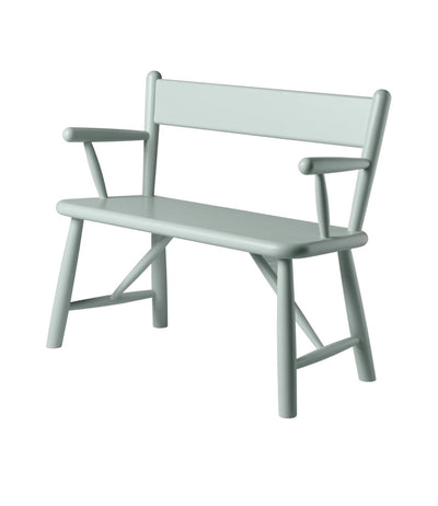FDB Møbler P11 Children's Bench, Solid Blue Grey Painted Beech