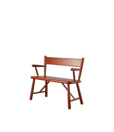 FDB Møbler P11 Children's Bench, Solid Red Painted Beech