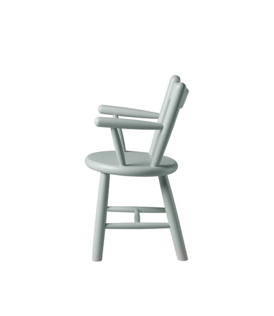 FDB Møbler P9 Children's Chair, Solid Blue Grey Painted Beech