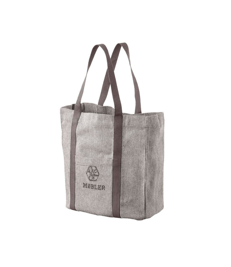 FDB Møbler R15 Colorline Tote bag, White/Grey Cotton, Small