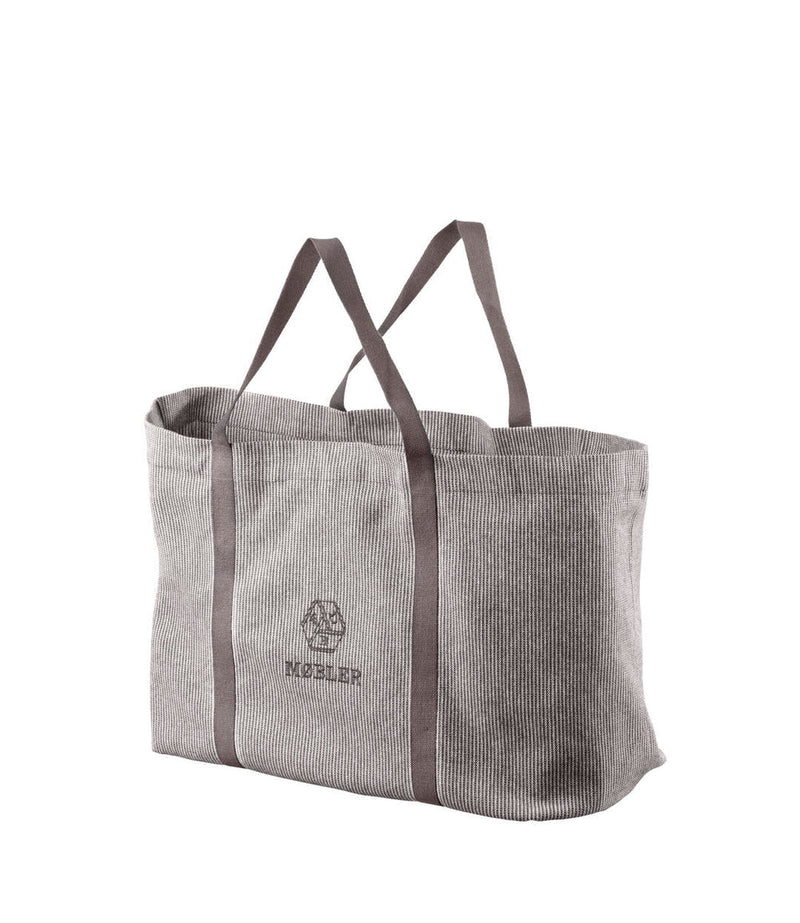 FDB Møbler R15 Colorline Tote bag, White/Grey Cotton, Large