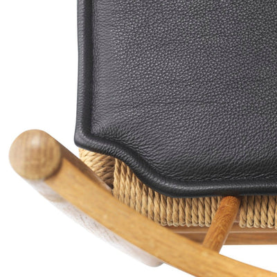 FDB Møbler R5 Nøje Seat Cushion, Black Leather, Fits J82