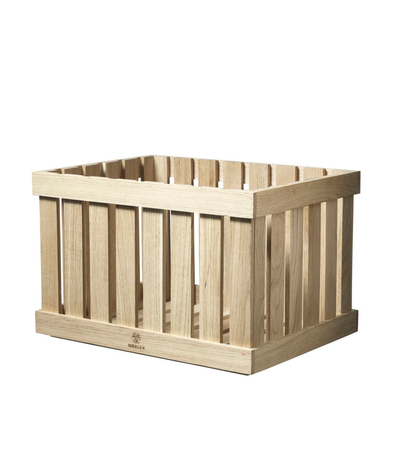 FDB Møbler X1 Æbletoft Apple Box, Natural Untreated Oak, Size 5