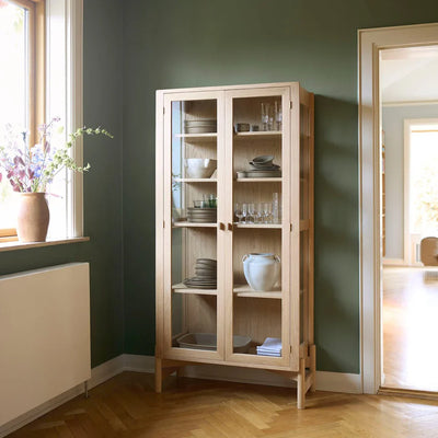 FDB Møbler A90 Boderne Display Cabinet, Nature Lacquered Oak