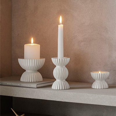 Lyngby Porcelæn Tura Candleholder, H: 4.9"