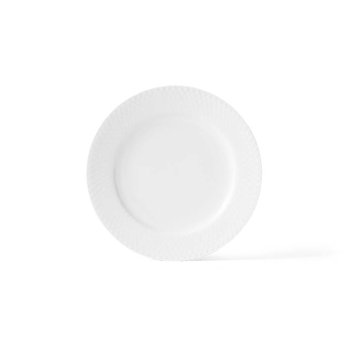 Lyngby Porcelæn Rhombe Plate, White – rosendahl.com